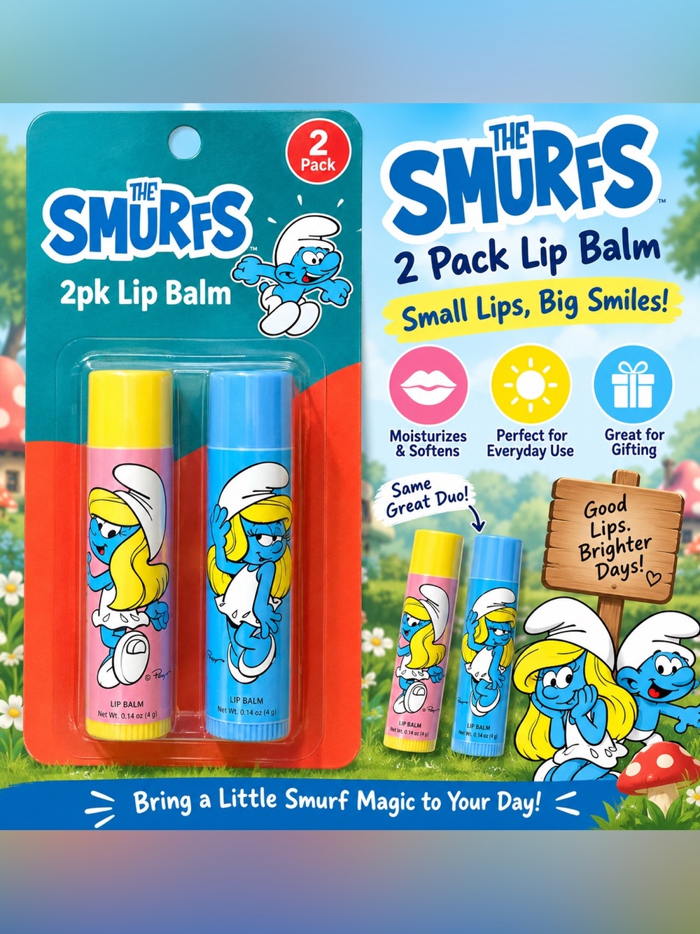 π5/$25π Smurfs 2-Pack Lip Balm